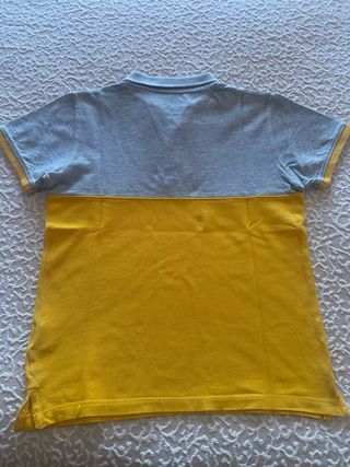 Polo menino cinza e amarelo