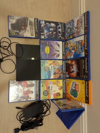 Pack PS2 Slim + Càmera EyeToy + 10 Jocs