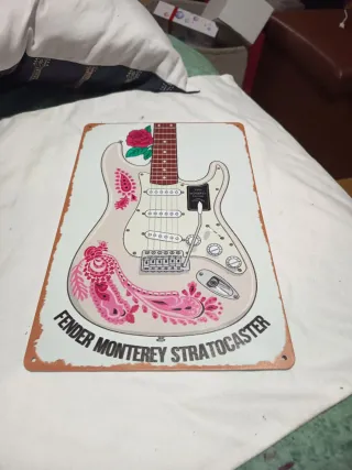 Placa Metálica Fender Stratocaster