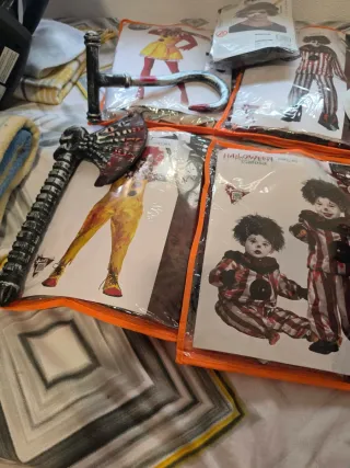 Disfraces Halloween: Payaso  Son 4, M,H, niño niña