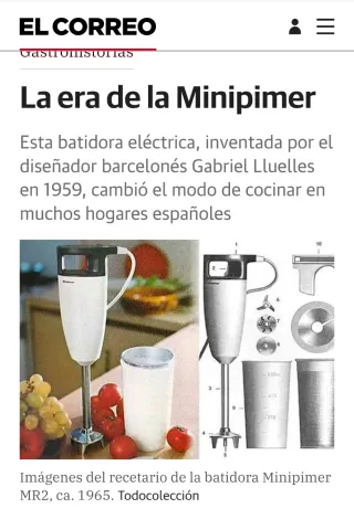 Minipimer Braun MR2 Vintage 1965