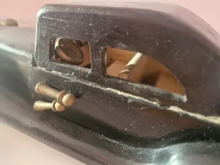 Coche Madera Antiguo Pintado a Mano. SIGRIS