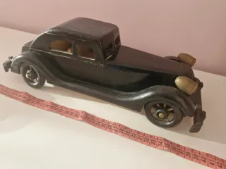 Coche Madera Antiguo Pintado a Mano. SIGRIS
