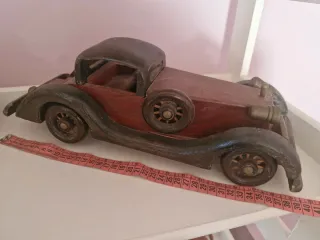 Coche Madera Antiguo Pintado a Mano.  SIGRIS