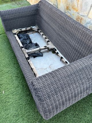 Muebles de jardín ratán para restaurar