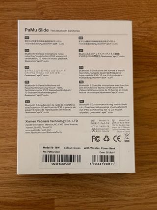 Pamu Auriculares Inalámbricos Verdes