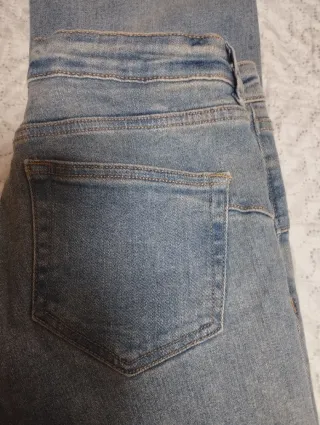 Pantalón vaquero Zara mujer flare azul