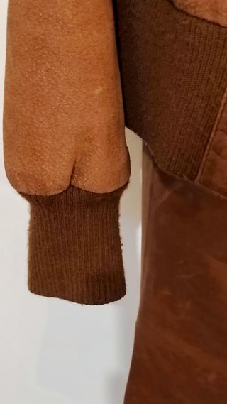 Conjunto Cazadora y Falda Piel Marrón