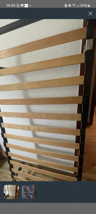 Somier 80x180 con patas y lamas