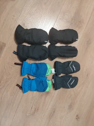 Manoplas de nieve para niños. Talla 4 y 5 años