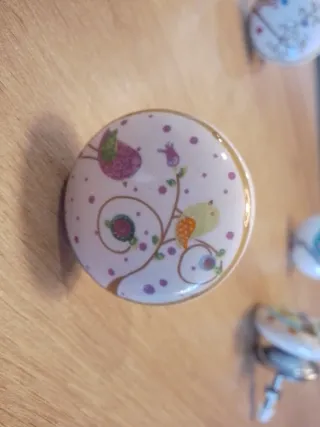 Tiradores de porcelana,             5 uds.