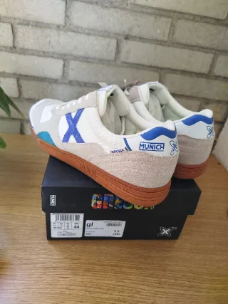Zapatillas Munich Gresca Hombre Beige/Azul