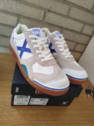 Zapatillas Munich Gresca Hombre Beige/Azul