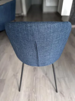 Juego 6 sillas comedor azul Modelo Beiz, de Kenay