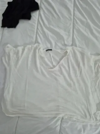 Top corto blanco ancho