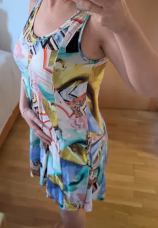 Vestido estampado verano talla única