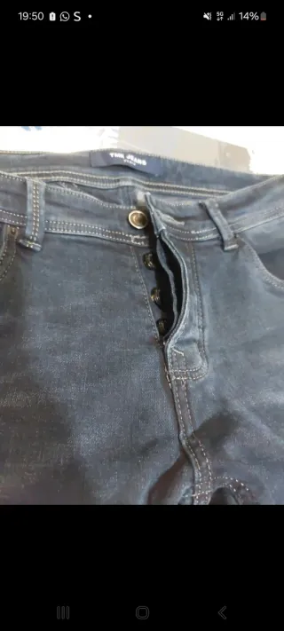 Jeans Uomo Termici Felpati in pile Blu