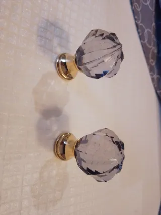 Tiradores cristal dorado            9 uds.