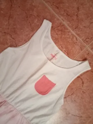 Vestido degradado rosa y blanco Talla 8/10 años