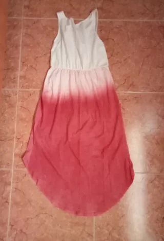 Vestido degradado rosa y blanco Talla 8/10 años