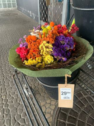 Flores secas decorativas multicolor