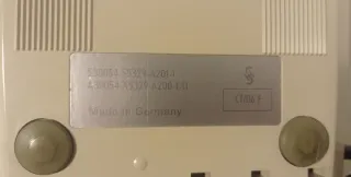 Teléfono antiguo Siemens de rueda beige