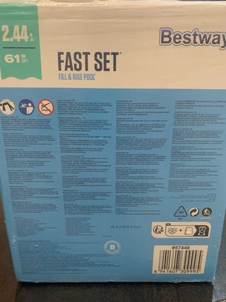 Piscina Bestway Fast Set 2.44m sin abrir