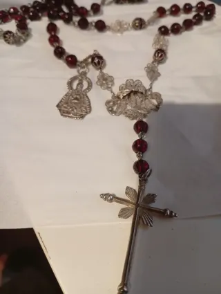 Rosario Filigranas plata  con medalla