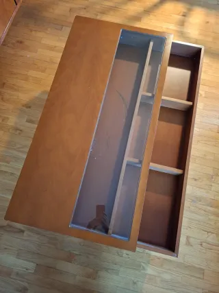 Mesa de centro madera y cristal