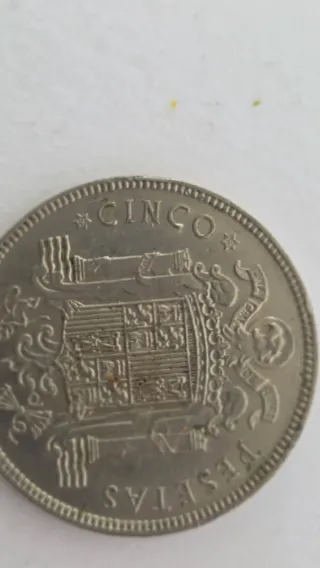 Moneda 5 Pesetas España Estrellas 19 - 49