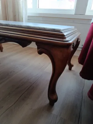 Mesa de centro elegante mármol y madera