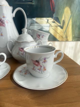 Juego de café porcelana francesa