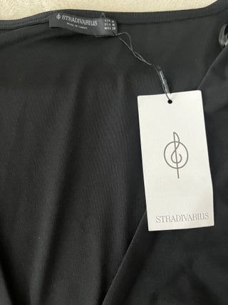 Camiseta negra manga larga mujer