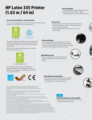 Plóter impresión digital HP Látex 335 de 64"
