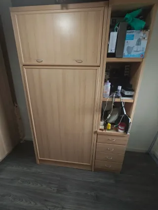 Armario cama elevable madera 96 x 200