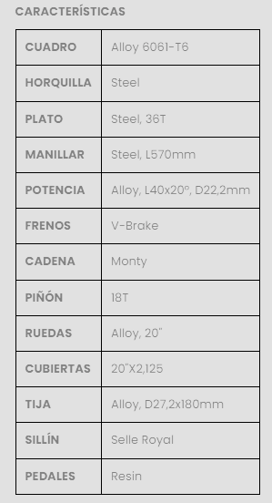 Bicicleta Infantil niños Monty MK059 (bmx105)