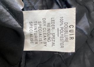 Cazadora Piel Vintage 80s Negra y Marrón