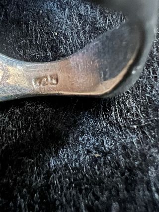 Anillo Plata Primera Ley 925