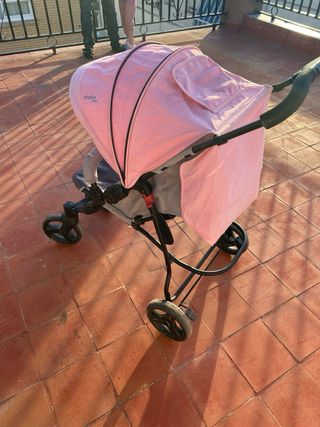 Carrito bebé Asalvo Baby rosa y negro
