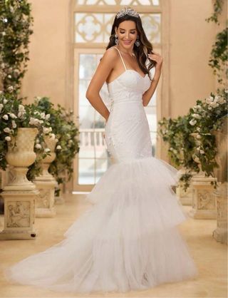 Vestido Novia Sirena Tul