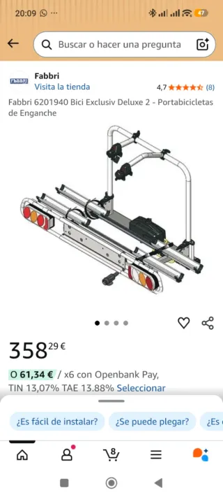 Portabicicletas FABBRI Deluxe