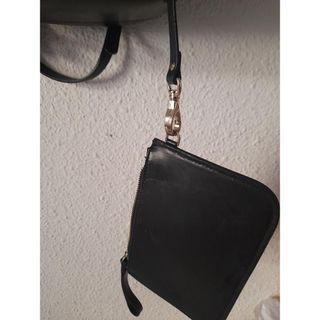 Mochila saco cuero negra