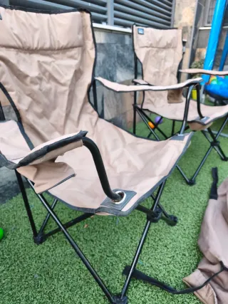 2 Sedie da Campeggio Pieghevoli Beige