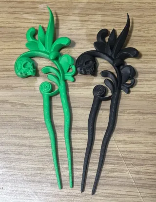 Fermagli capelli gotici teschio 1pz