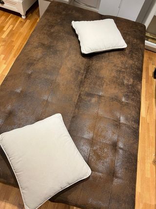 Sofá-cama clic-clac marrón