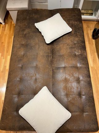 Sofá-cama clic-clac marrón