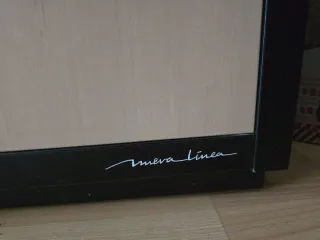 Mueble de salón wengué y beige