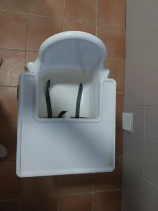 Trona Bebé Ikea Blanca con Bandeja