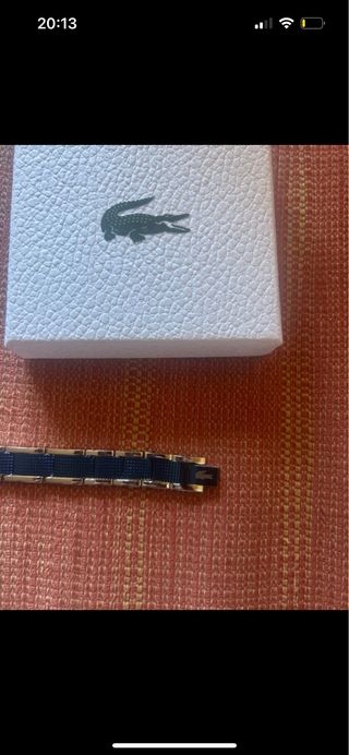 Pulsera Lacoste Plateada y Azul
