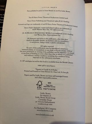 Harry Potter and the Cursed Child, parts one an...